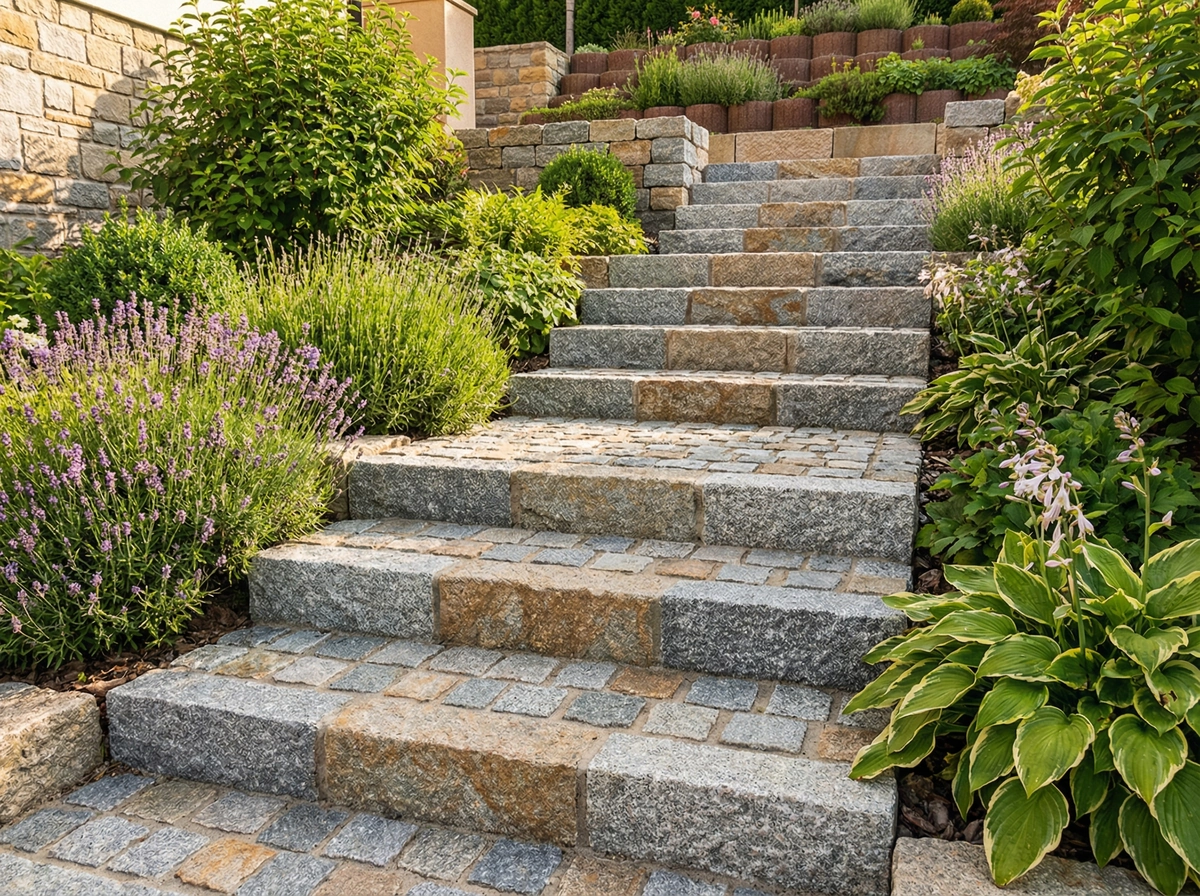 Schody z kostki brukowej: estetyka i trwałość