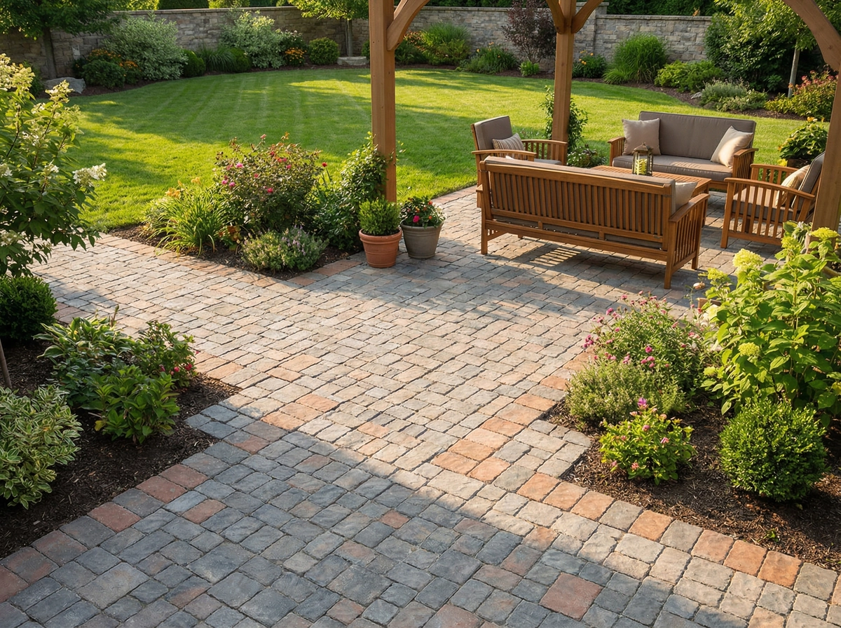 Taras z kostki brukowej: zalety i porady