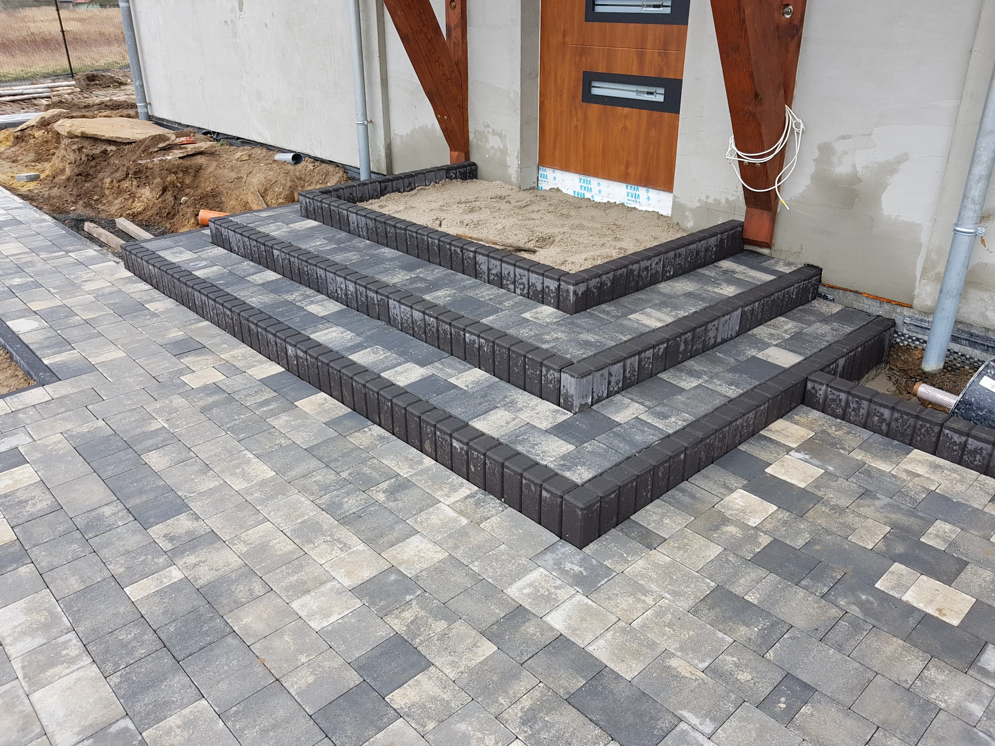schody z kostki brukowej