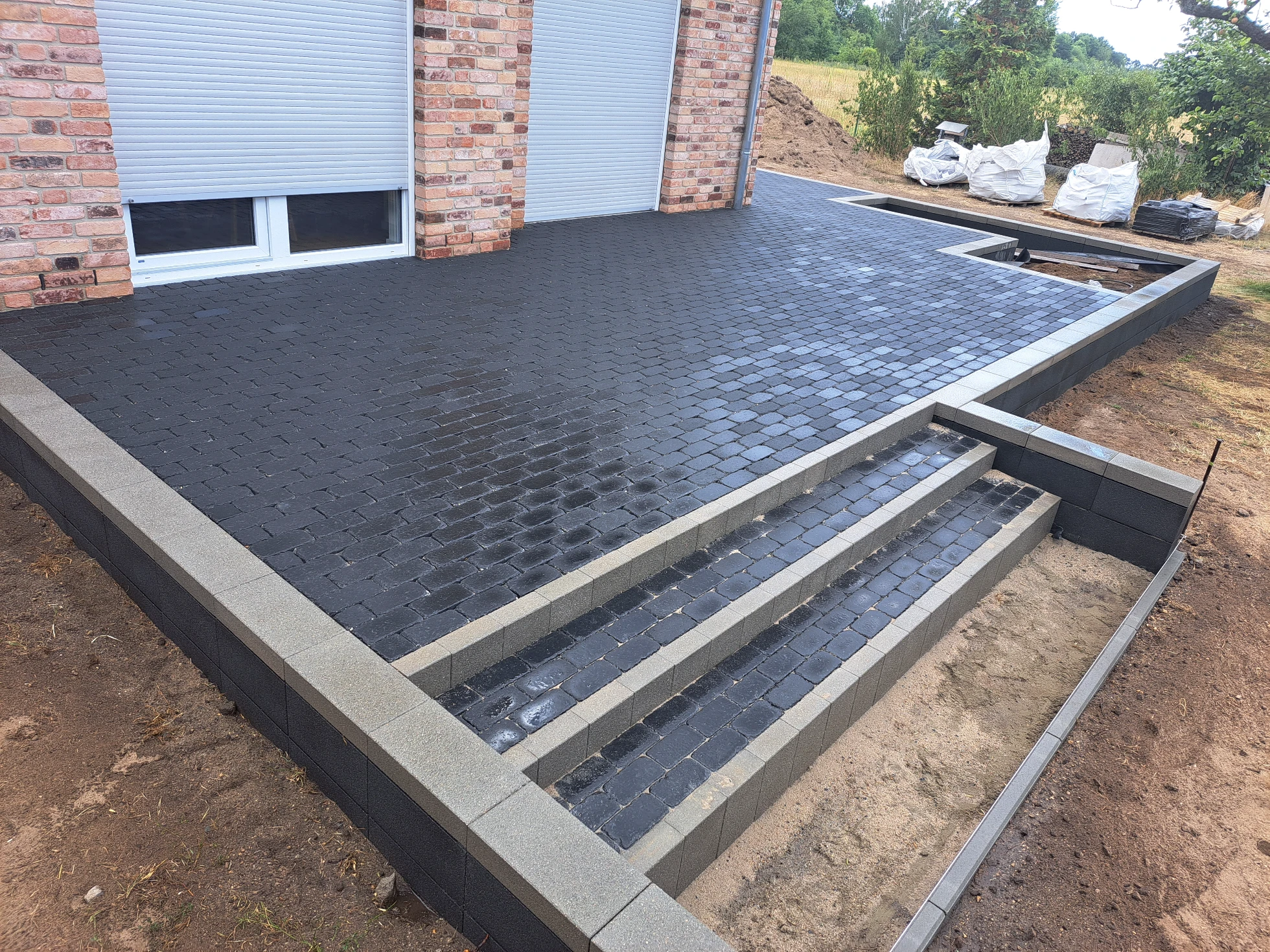 taras z kostki brukowej